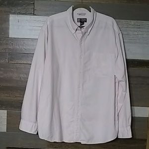 Chaps Men's  XXL long sleeve shirt pink & white